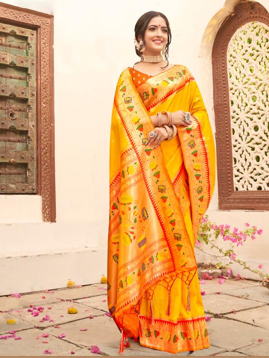 Mariya by astita fancy designer Paithani SILK fabric saree wholesale