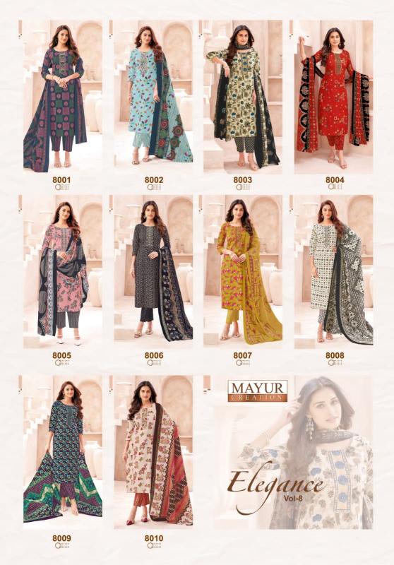 Mayur Elegance Vol-8 – Kurti Pant With Dupatta - Wholesale Catalog