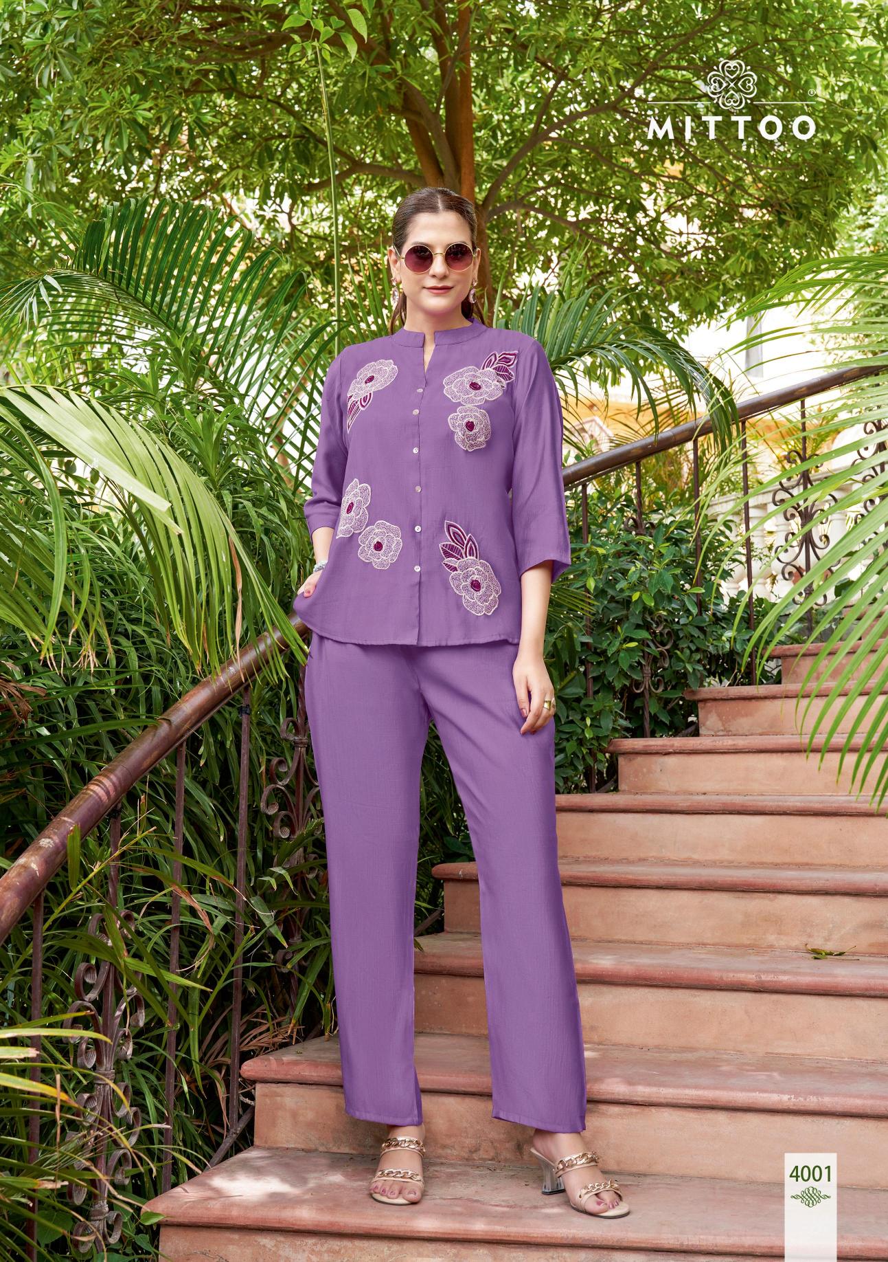 Mittoo Pranjal catalog co ord sets manufacturers in india