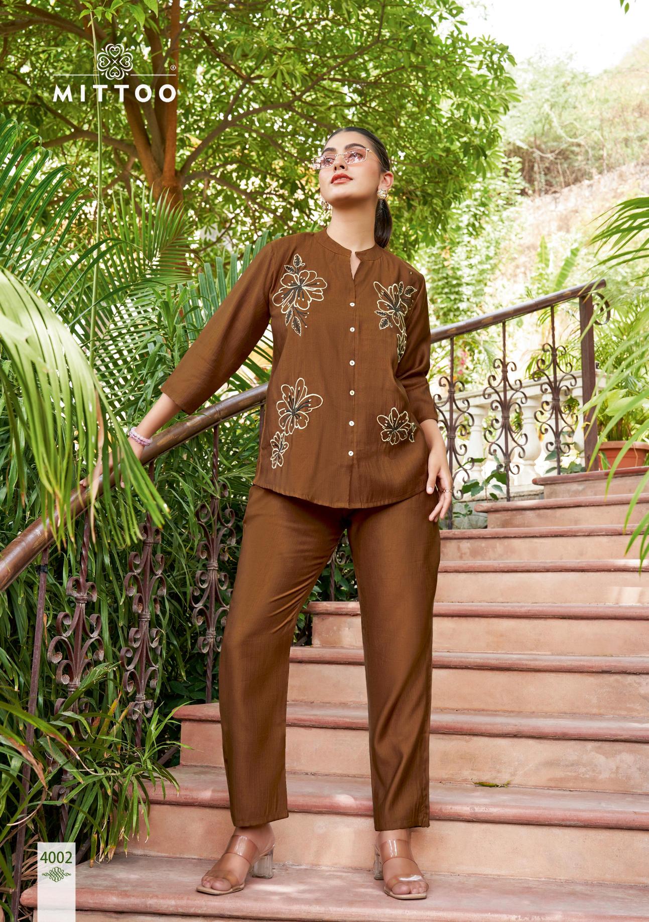 Mittoo Pranjal catalog co ord sets manufacturers in india