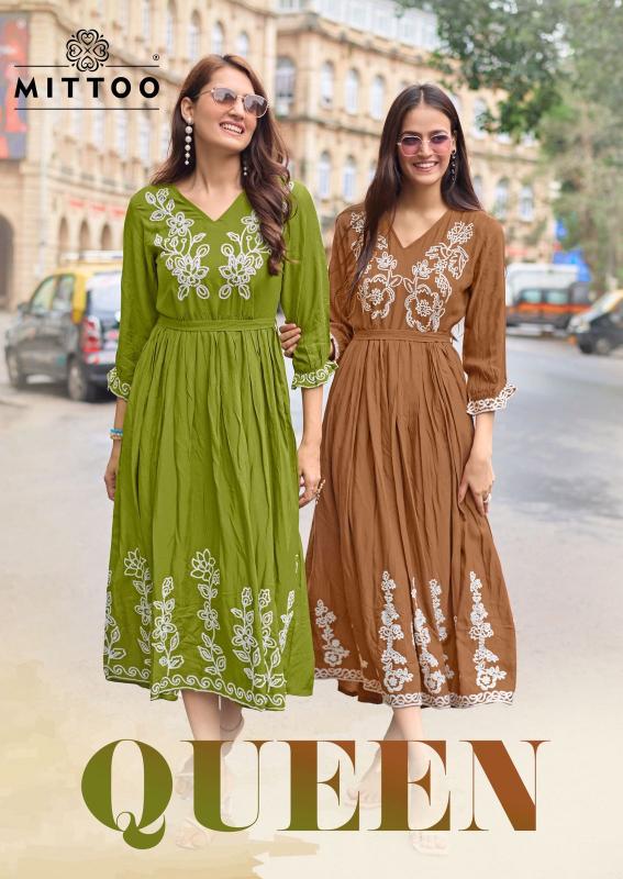 Mittoo Queen catalog surat wholesale long kurti in bangalroe