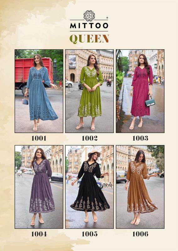 Mittoo Queen catalog surat wholesale long kurti in bangalroe