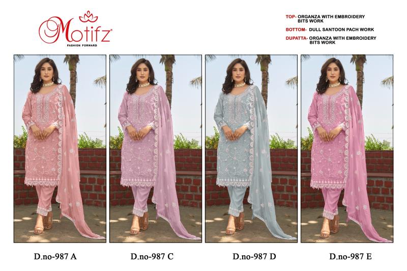 Motifz 987 catalog pakistani suits wholesalers in amritsar