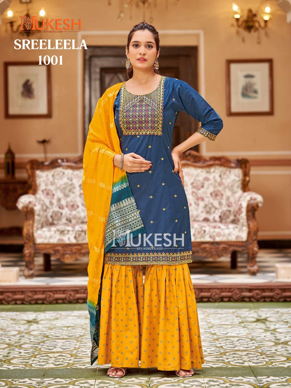 Mukesh Sree Leela catalog wholesale kurti faisalabad