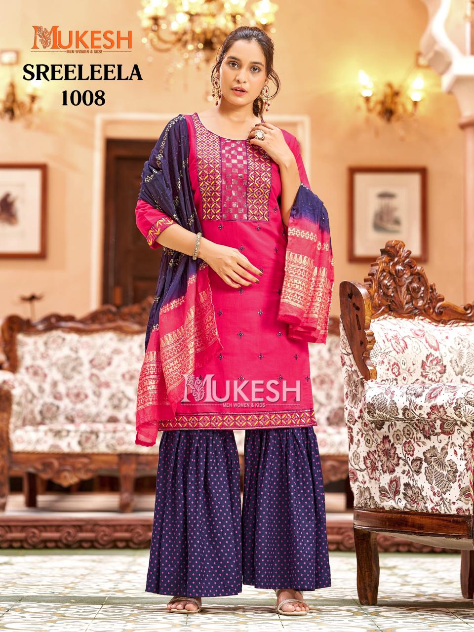 Mukesh Sree Leela catalog wholesale kurti faisalabad