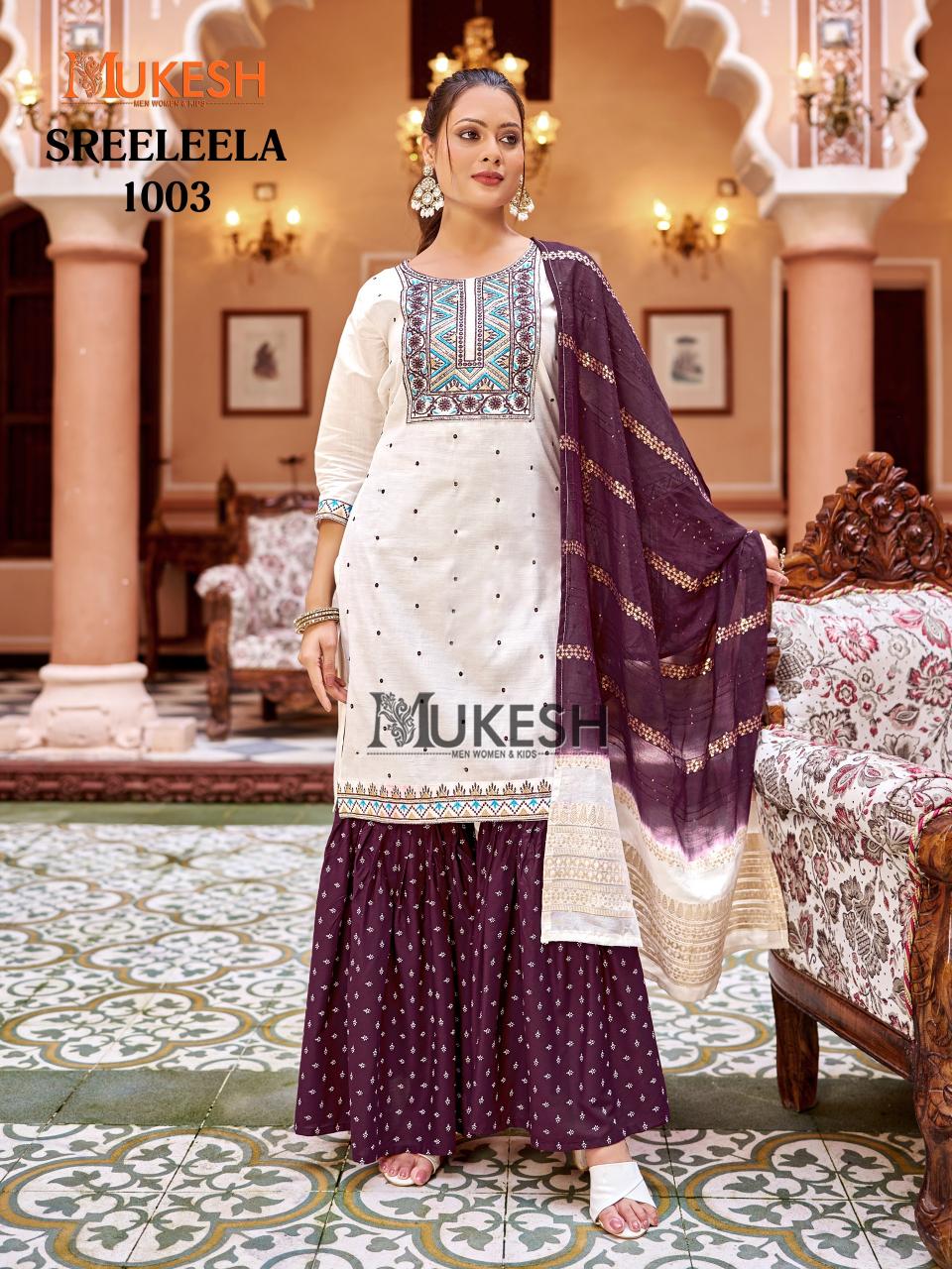Mukesh Sree Leela catalog wholesale kurti faisalabad