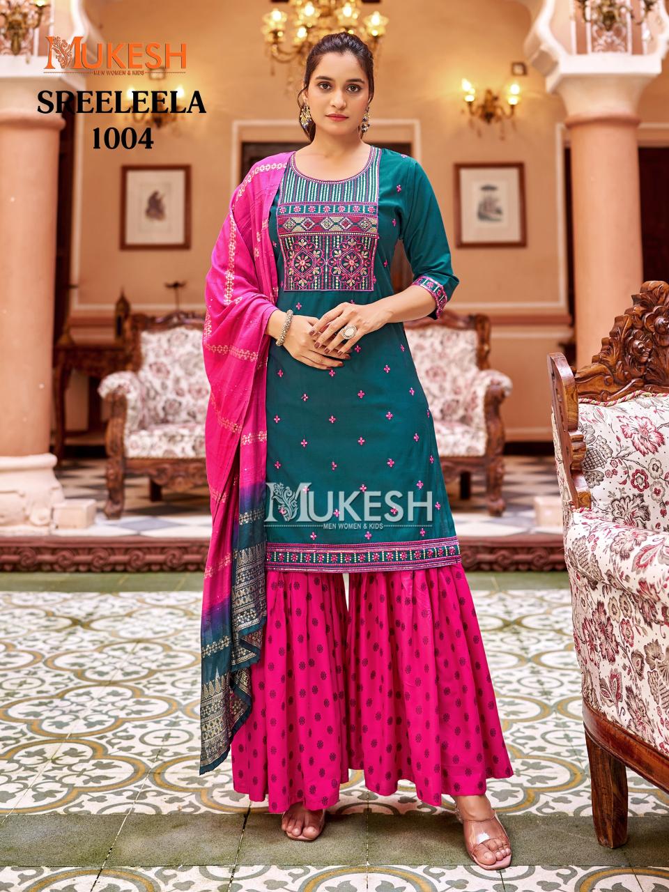 Mukesh Sree Leela catalog wholesale kurti faisalabad