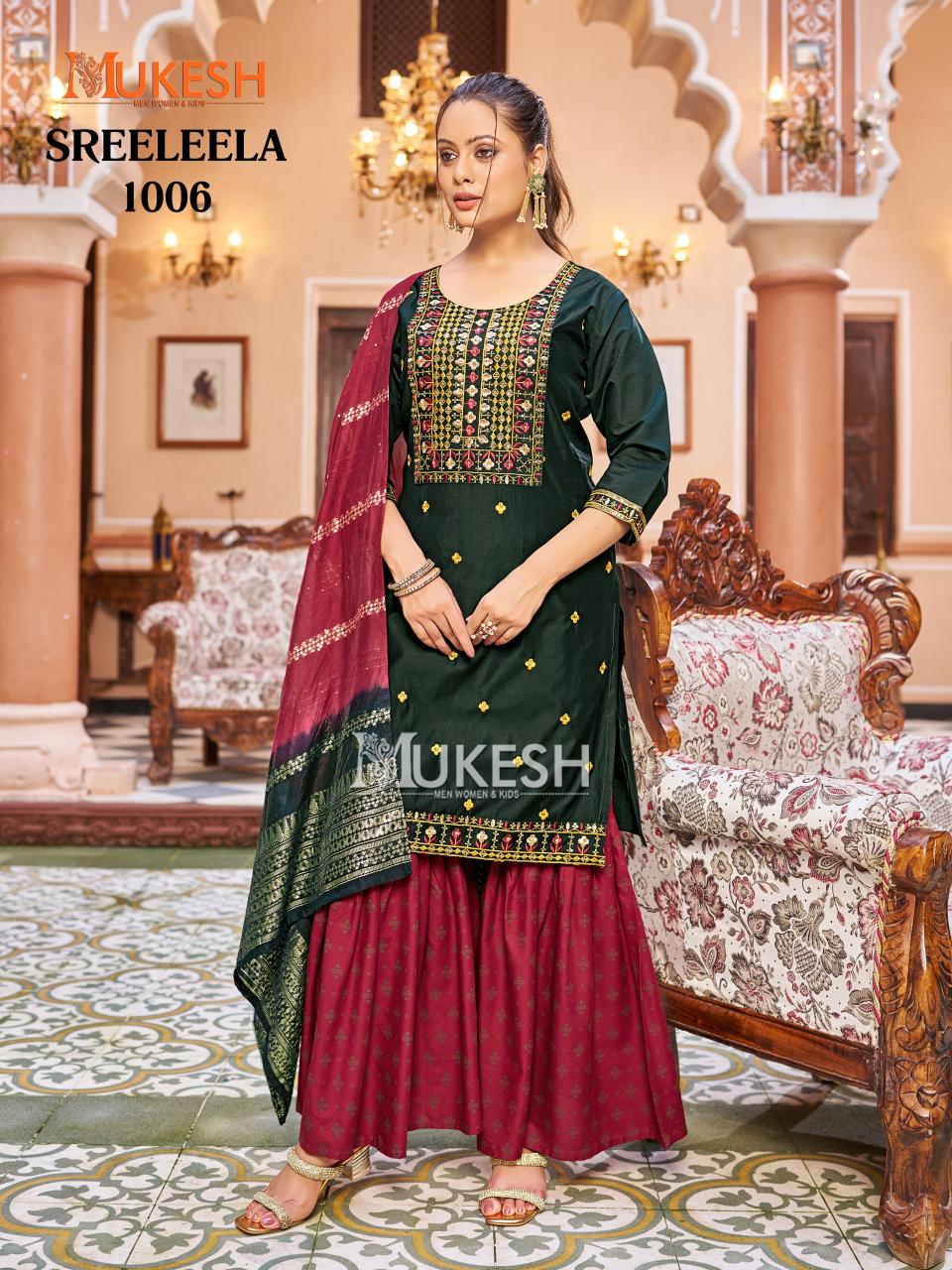 Mukesh Sree Leela catalog wholesale kurti faisalabad