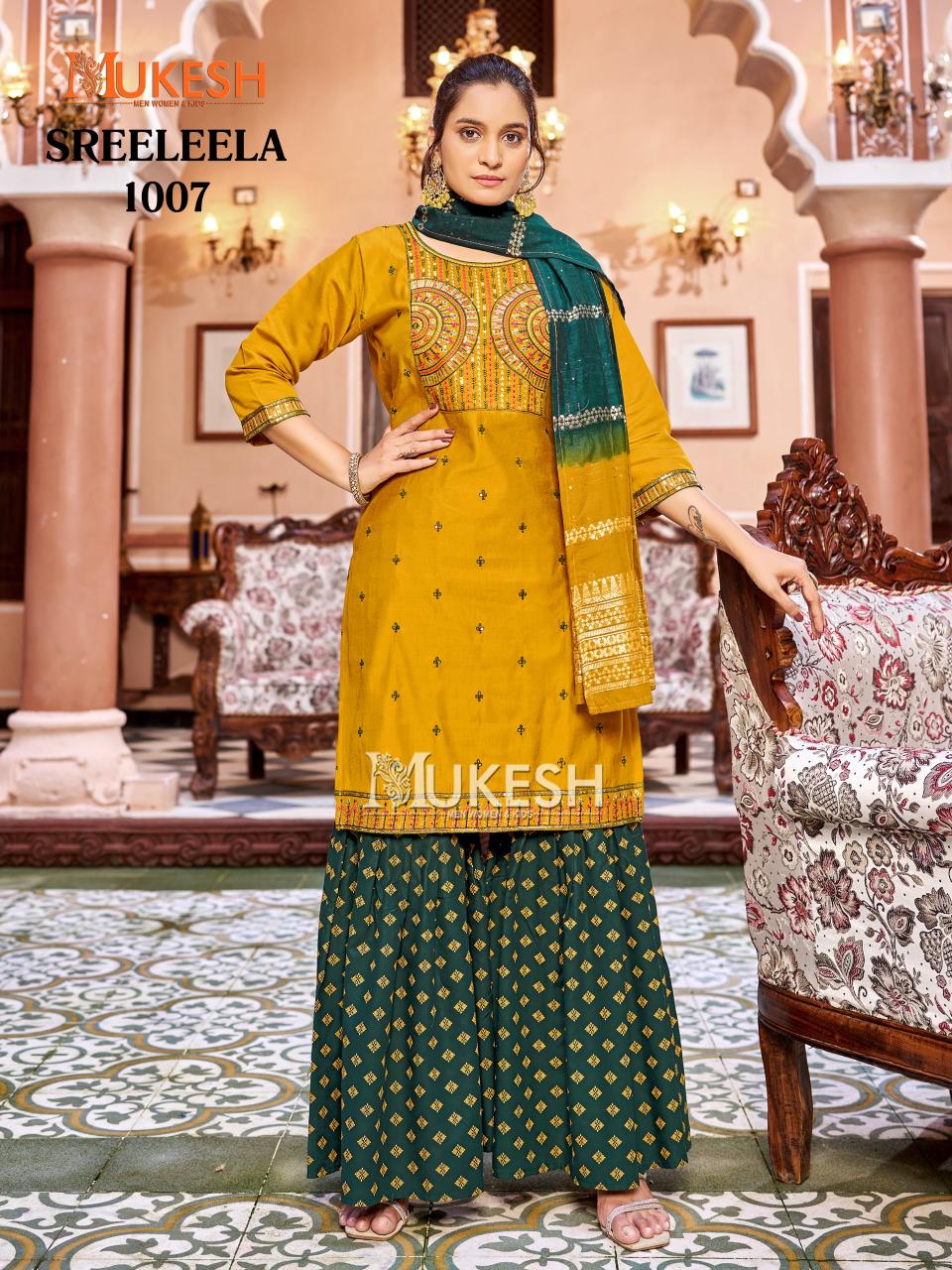 Mukesh Sree Leela catalog wholesale kurti faisalabad