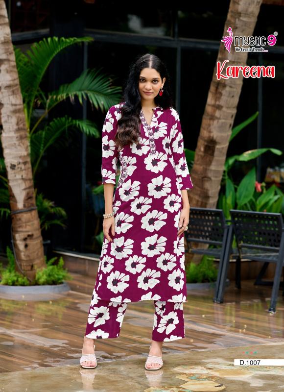 Mystic 9 Kareena vol 1 catalog co ord sets manufacturers in india