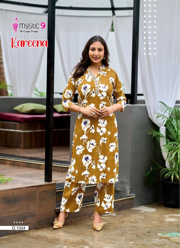 Mystic 9 Kareena vol 1 catalog co ord sets manufacturers in india