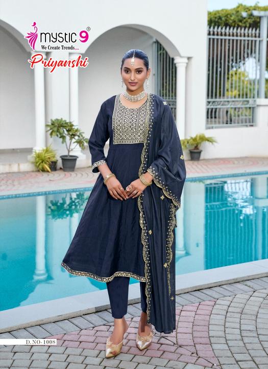 Mystic 9 Priyanshi vol 1 catalog surat wholsaller in dress and kurti
