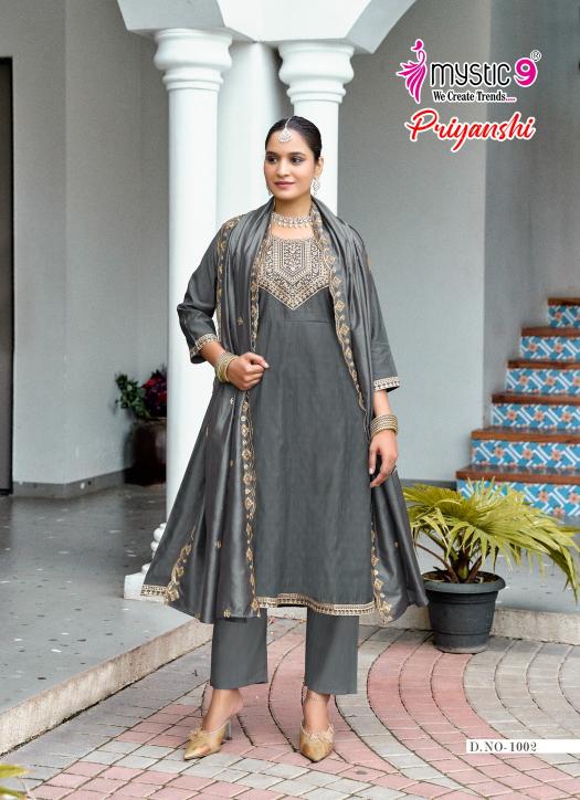 Mystic 9 Priyanshi vol 1 catalog surat wholsaller in dress and kurti