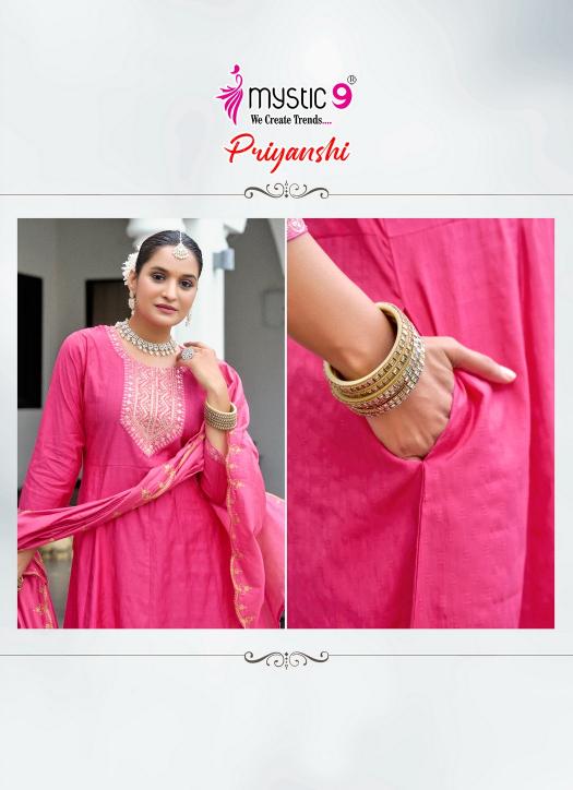 Mystic 9 Priyanshi vol 1 catalog surat wholsaller in dress and kurti