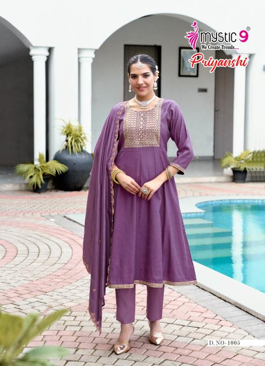 Mystic 9 Priyanshi vol 1 catalog surat wholsaller in dress and kurti