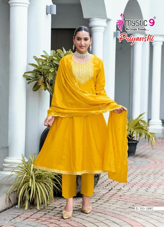 Mystic 9 Priyanshi vol 1 catalog surat wholsaller in dress and kurti