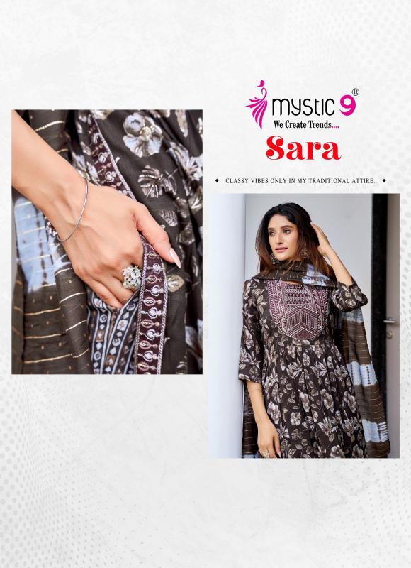 Mystic 9 Sara Vol-18 – Nyra Cut Kurti Pant With Dupatta - Wholesale Catalog
