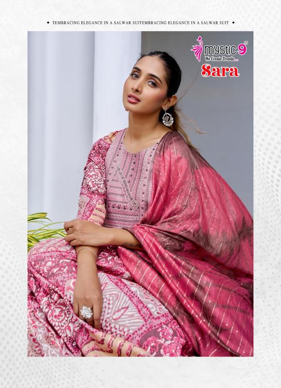 Mystic 9 Sara Vol-18 – Nyra Cut Kurti Pant With Dupatta - Wholesale Catalog