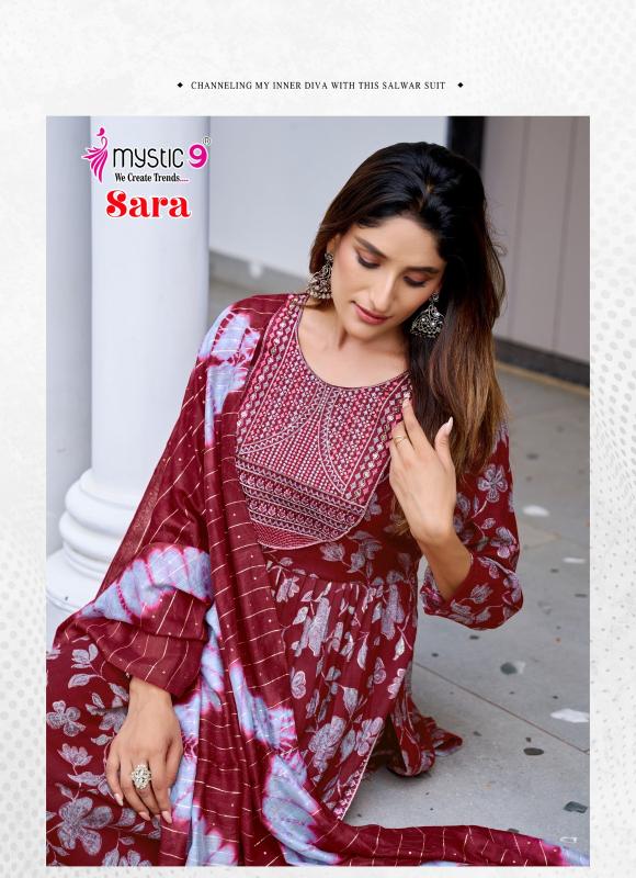Mystic 9 Sara Vol-18 – Nyra Cut Kurti Pant With Dupatta - Wholesale Catalog