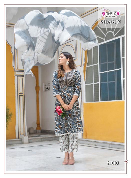 Mystic9 Shagun Vol-21 – Kurti Pant With Dupatta - Wholesale Catalog