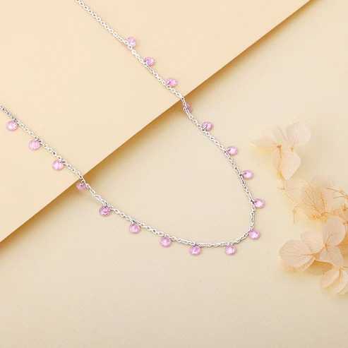 Nitya Silver Baby Pink Fantasy Necklace
