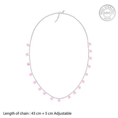Nitya Silver Baby Pink Fantasy Necklace