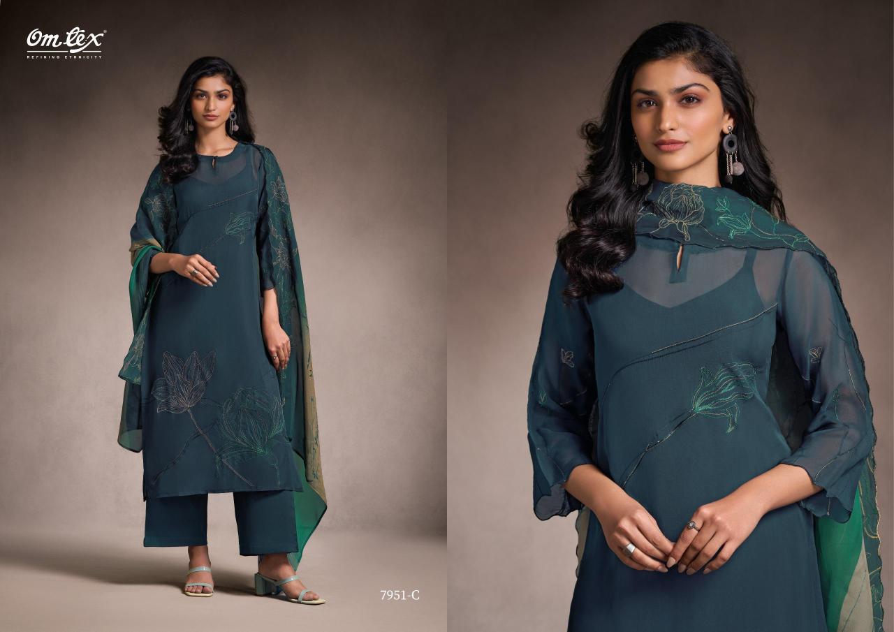 Omtex Tanira catalog unstitched salwar kameez wholesalers in kolkata