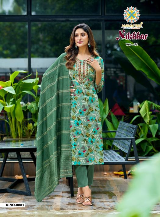 Passion Tree Nikhaar Vol 3 Catalog kurti fabric in surat