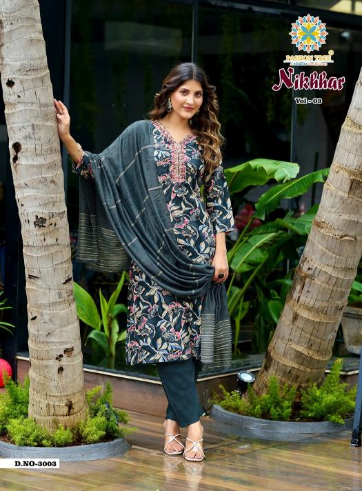 Passion Tree Nikhaar Vol 3 Catalog kurti fabric in surat