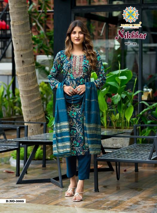 Passion Tree Nikhaar Vol 3 Catalog kurti fabric in surat
