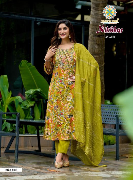 Passion Tree Nikhaar Vol 3 Catalog kurti fabric in surat