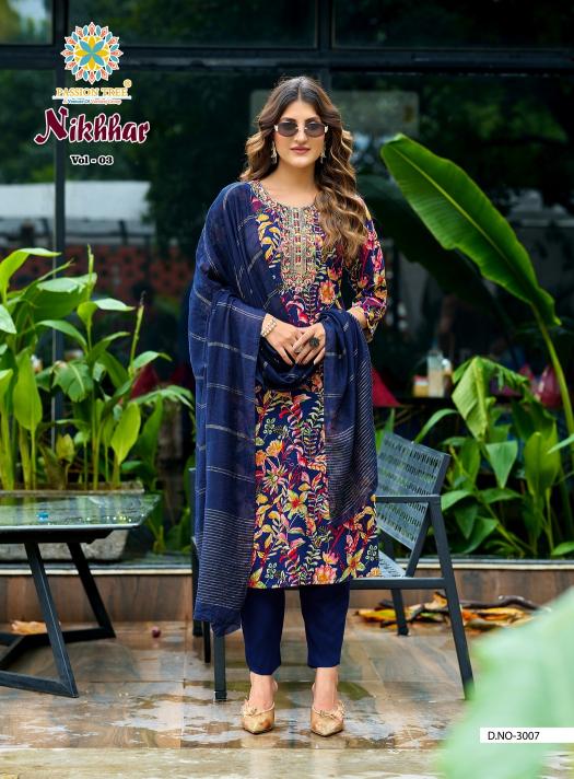 Passion Tree Nikhaar Vol 3 Catalog kurti fabric in surat
