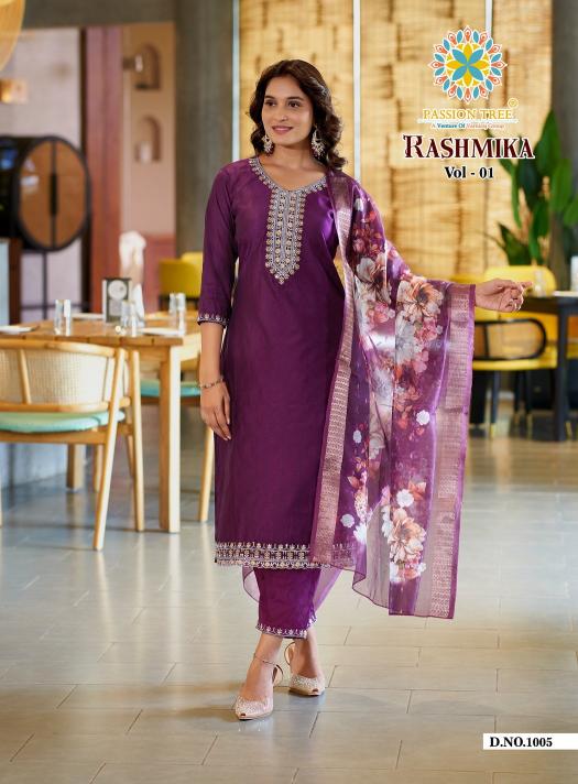 Passion Tree Rashmika catalog fancy kurtis wholesale surat