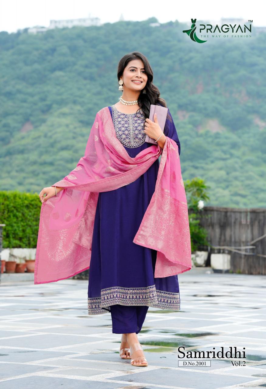 Pragyan Samriddhi vol 2 catalog textile design kurti shiba surat gujarat