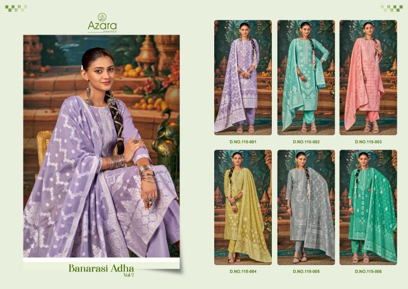 Radhika Azara Banarashi Adah Vol 7 catalog ladies dress material wholesale market in surat