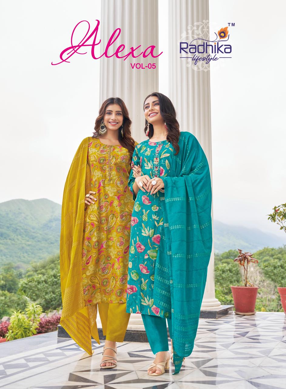 Radhika LifeStyle Alexa Vol 5 Catalog designer kurtis online surat