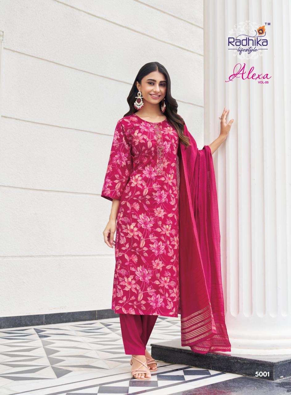 Radhika LifeStyle Alexa Vol 5 Catalog designer kurtis online surat