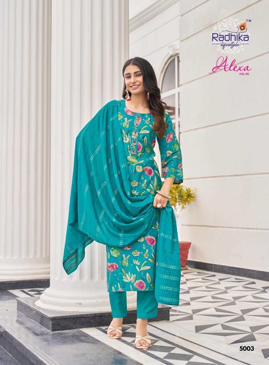 Radhika LifeStyle Alexa Vol 5 Catalog designer kurtis online surat