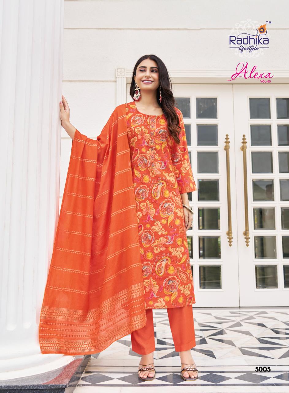 Radhika LifeStyle Alexa Vol 5 Catalog designer kurtis online surat