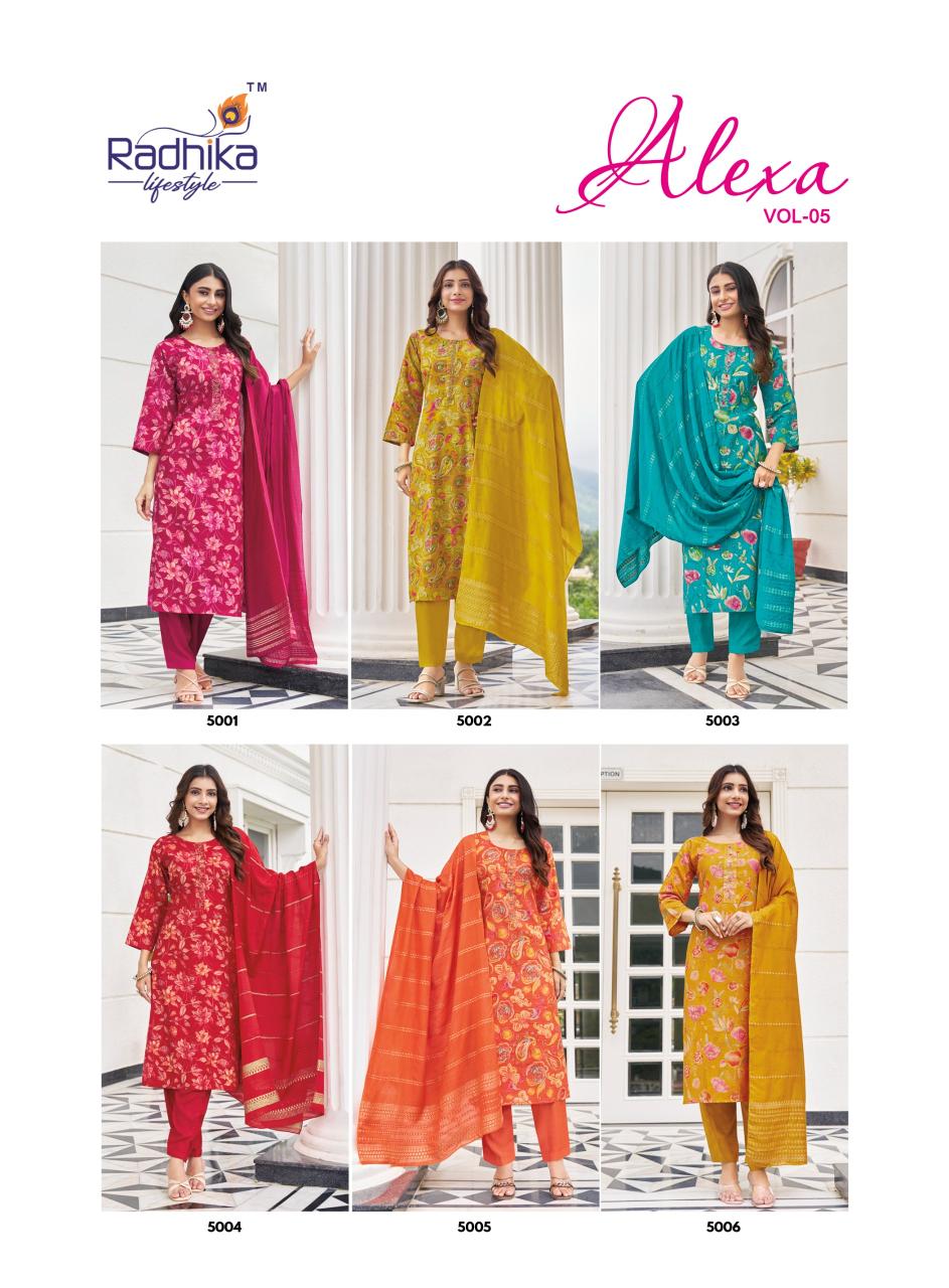 Radhika LifeStyle Alexa Vol 5 Catalog designer kurtis online surat