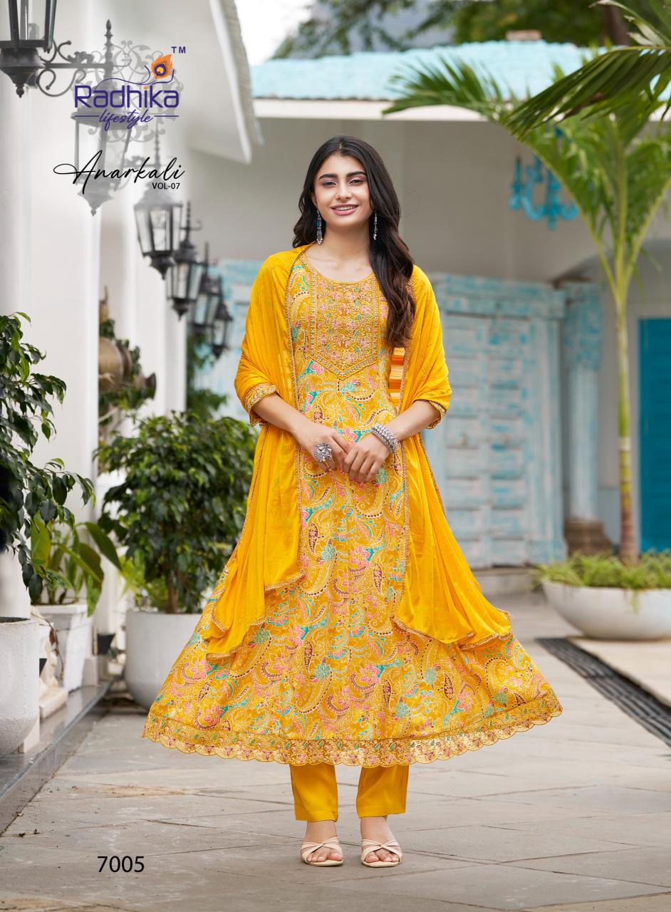Radhika LifeStyle Anarkali Vol 7 Catalog kurtis wholesalers surat gujarat india