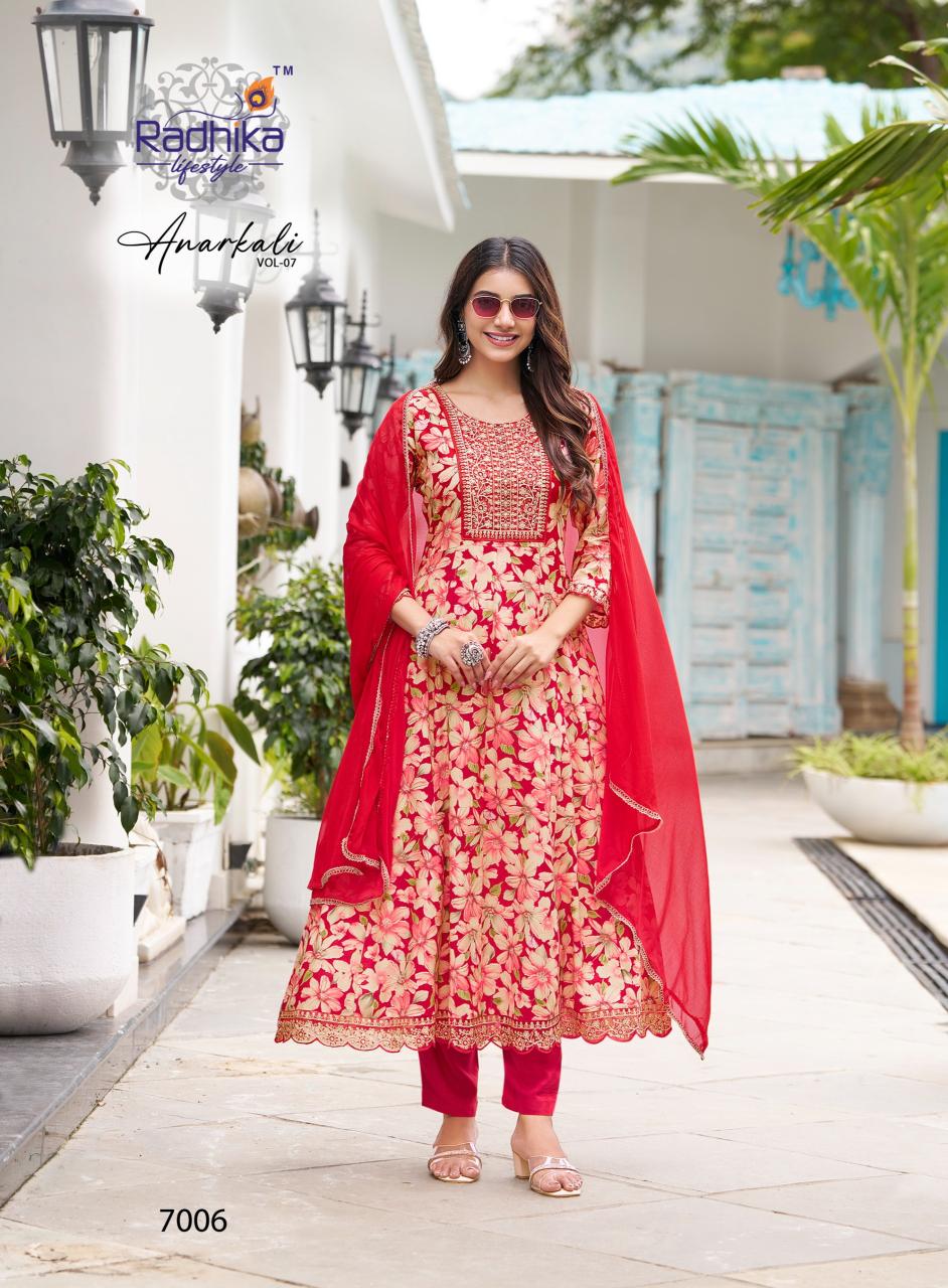 Radhika LifeStyle Anarkali Vol 7 Catalog kurtis wholesalers surat gujarat india
