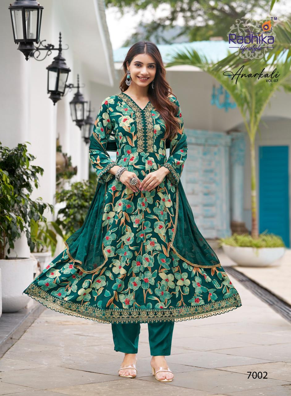 Radhika LifeStyle Anarkali Vol 7 Catalog kurtis wholesalers surat gujarat india