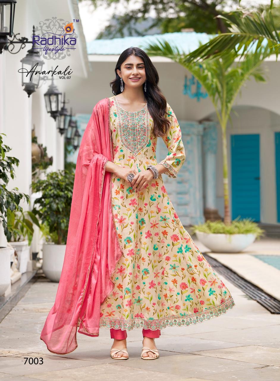 Radhika LifeStyle Anarkali Vol 7 Catalog kurtis wholesalers surat gujarat india
