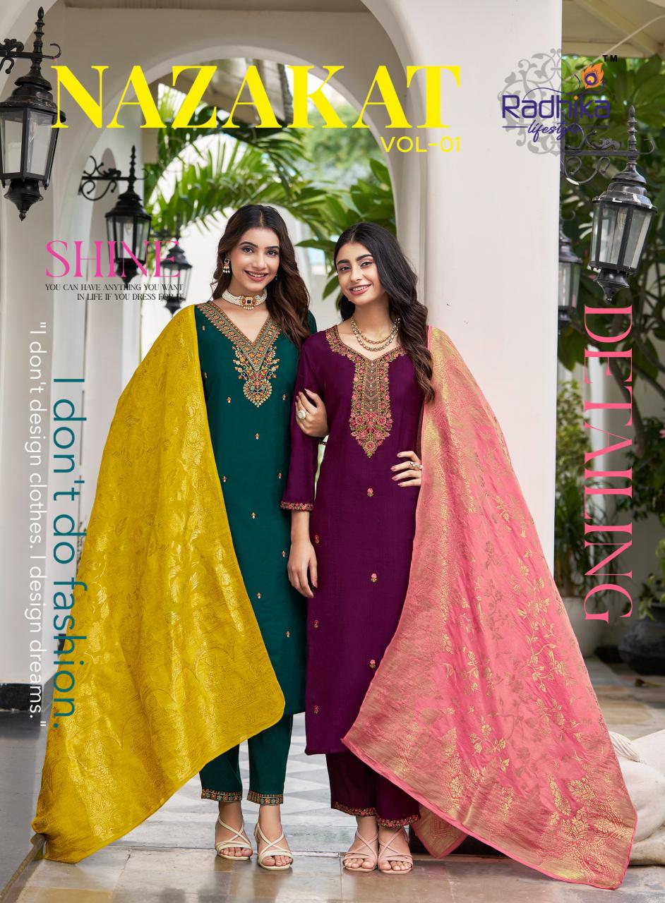 Radhika LifeStyle Nazakat vol 1 catalog ethnic kurti women in surat