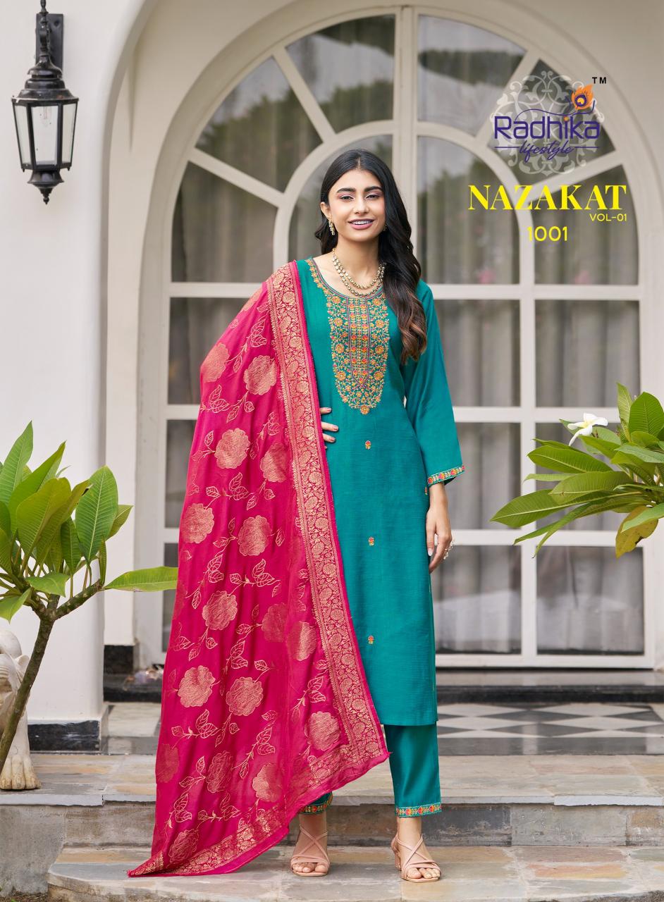 Radhika LifeStyle Nazakat vol 1 catalog ethnic kurti women in surat
