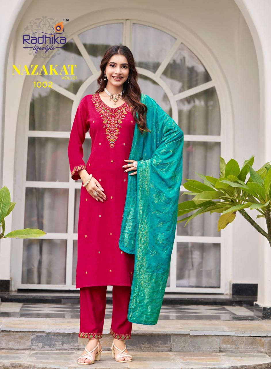 Radhika LifeStyle Nazakat vol 1 catalog ethnic kurti women in surat