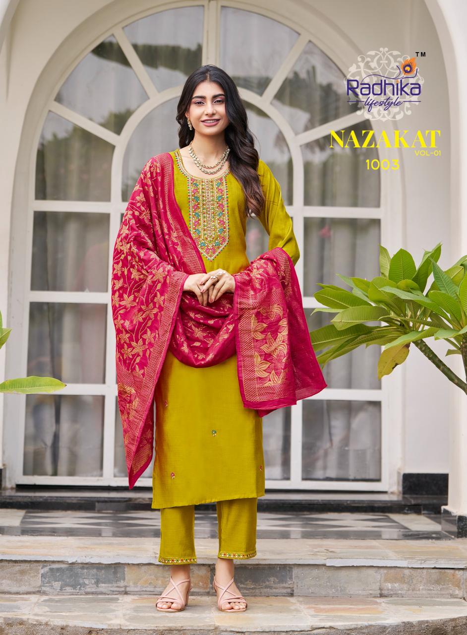 Radhika LifeStyle Nazakat vol 1 catalog ethnic kurti women in surat