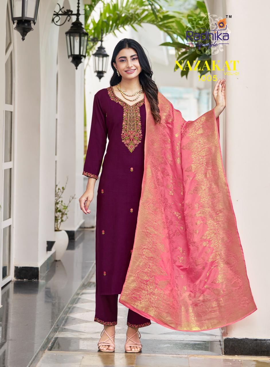Radhika LifeStyle Nazakat vol 1 catalog ethnic kurti women in surat