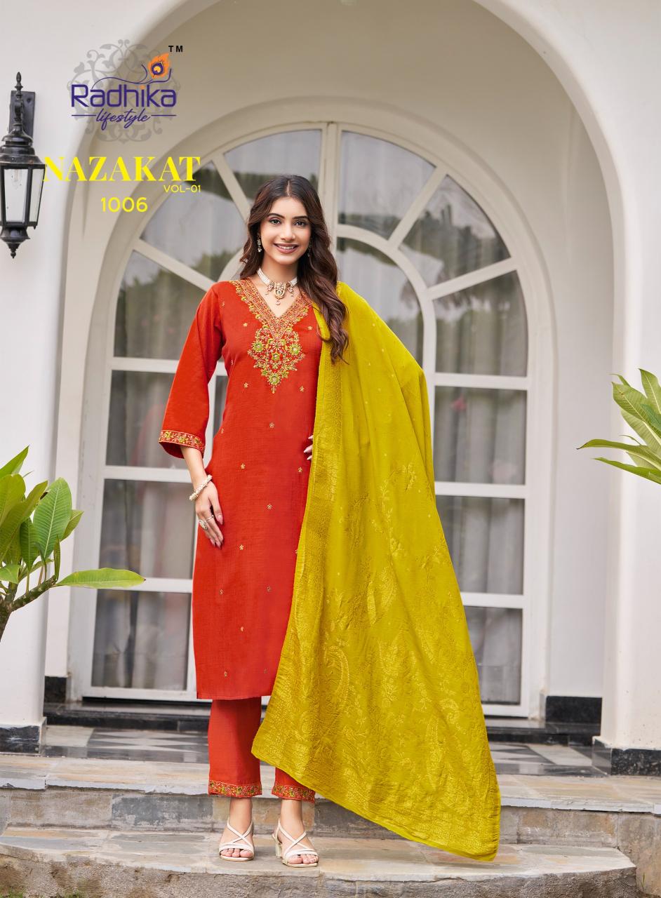 Radhika LifeStyle Nazakat vol 1 catalog ethnic kurti women in surat
